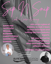 ELITE SCISSORS SIP & SNIP EVENING - look n Learn